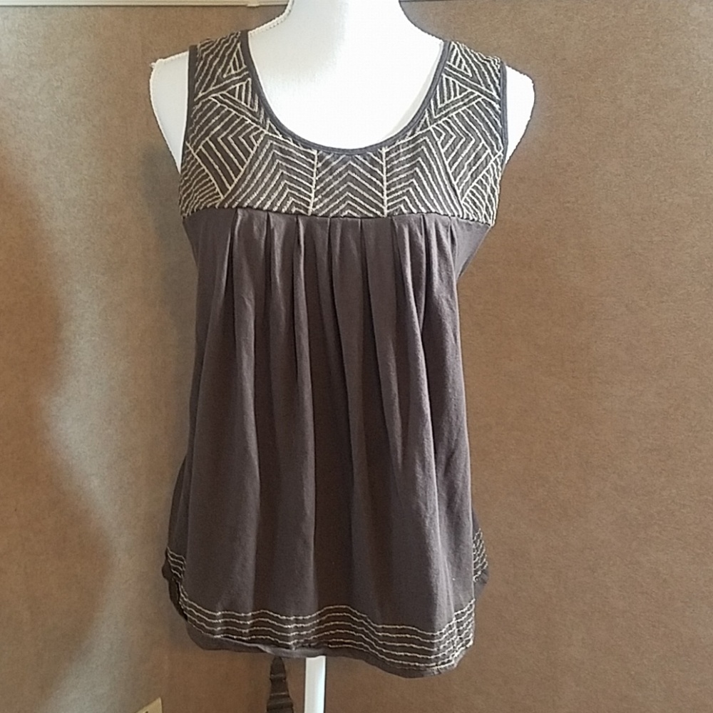 Women's brown and gold tank top (Large)